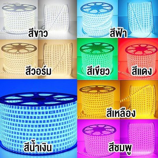 ไฟสายยาง 5050 100เมตร (60 ชิป/SMD / 1เมตร)แถมฟรี ปลั๊กหัวจ่าย กรุณาเลือกสีตามต้องการก่อนสั่งซื้อนะค่ะแถมปลั๊กเสียบไฟบ้าน