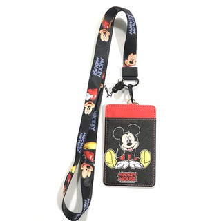 MICKEY  MOUSE สายคล้องคอ สายคล้องบัตร ที่ใส่บัตร ซองใส่บัตร พร้อมสายคล้องคอ ลาย MICKEY  SIT  น่ารัก งานดี สวยงาม MNN