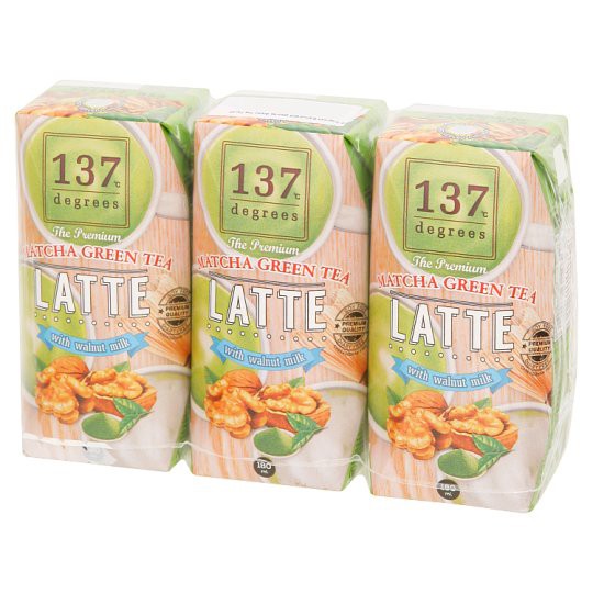 🔥แนะนำ!! 137 ดีกรี น้ำนมวอลนัท สูตรชาเขียวมัทฉะ 180มล. x 3 กล่อง 137 Degrees Walnut Milk Green Tea M