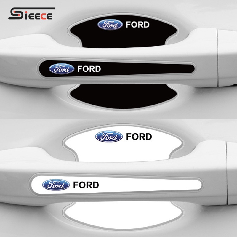 Sieece ฟิล์มกันรอยมือจับประตูรถยนต์ กันรอยมือจับประตูรถยนต์ สำหรับ Ford Ranger Fiesta Everest Focus 