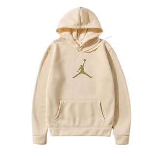 เสื้อกันหนาว มีฮู้ด คุณภาพดี ลาย JORDAN 23 CREAM UNISEX