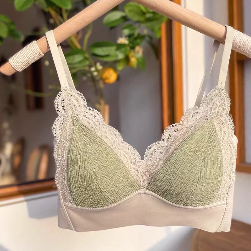 Sexy ชุดชั้นในลูกไม้เซ็กซี่ ไร้โครง สำหรับผู้หญิง