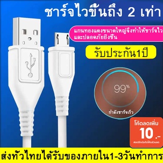 สายชาร์จสำหรับ ViVO 2A แท้ รองรับ VIVO V9 V7+ V7 V5s V5Lite V5Plus V5 V3Max V3 Y85 Y81 Y71  MICRO USB รับประกัน1ปี