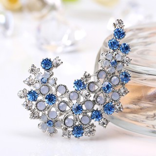 sunnyheart เครื่องประดับ Elegant เครื่องประดับดอกไม้ Rhinestone หญิงเงาข้อมือ Pin Pin เครื่องประดับ