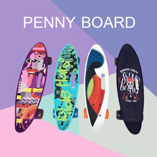 สเก็ตบอร์ด skateboard ล้อมีไฟ LED ไม่ต้องชาร์จ ถ่านไม่มีวันหมด / PENNY BOARD (ออเดอร์ละไม่เกิน8ชิ้น)/C002