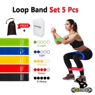 5 ชิ้น** ยางยืดวงแหวน แรงต้าน 5 ระดับ Loop Band