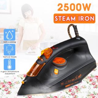 เตารีดไอน้ําไฟฟ้า 2500W ปรับได้ 4 ระดับ สีดํา สีแดง สําหรับรีดผ้า