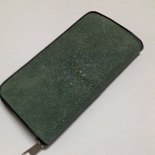 stingray purse green color กระเป๋าสตางค์หนังจระเข้