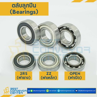ตลับลูกปืนเม็ดกลม (Bearings) ฝาเหล็ก 2 ข้าง ZZ