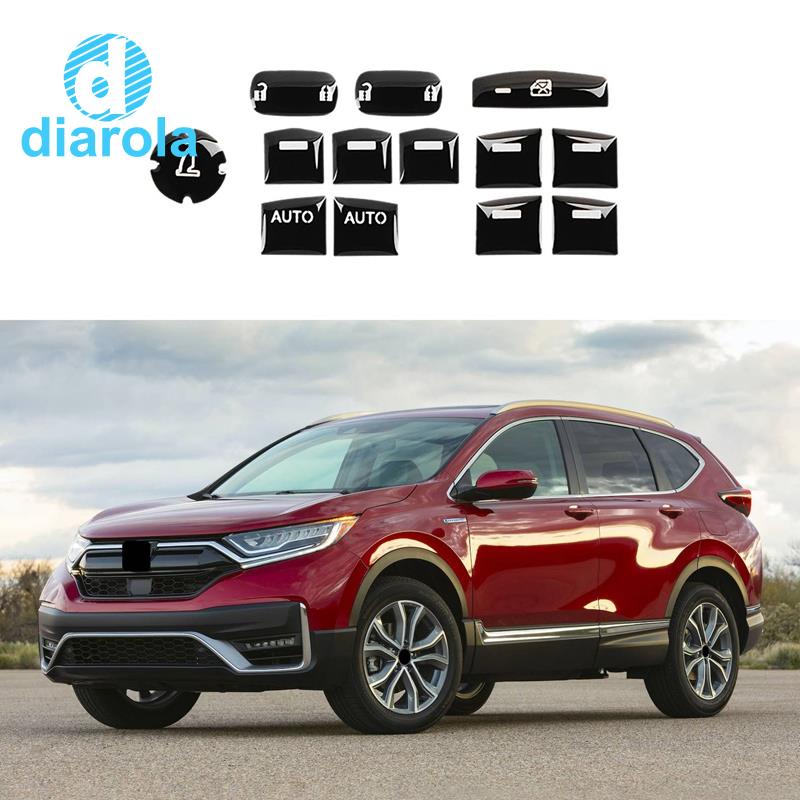 สติ๊กเกอร์ติดปุ่มกระจกหน้าต่างรถยนต์สําหรับ Honda Crv 2017-2021 13 ชิ้น