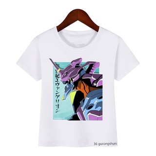 2022 เสื้อยืดพิมพ์ลายการ์ตูนอนิเมะญี่ปุ่น Evangelion Unit-01 สําหรับเด็กผู้ชาย