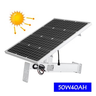 แผงโซล่าเซลล์ 60W/40AH เเละ 50W/40AH ใช้สำหรับกล้องวงจนปิด 24 ชม.