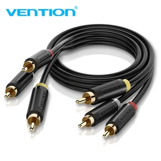 Vention Hifi Sound Quality 3RCA to 3RCA สายเคเบิลเสียงและวิดีโอ AV Cable Compatible with Box Speaker DVD Player