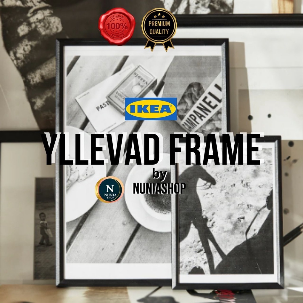 กรอบรูป A4 Frame IKEA YLLEVAD (ขาว&ดํา) 21x30 cm ️ PICTURE FRAME IKEA SAIZ A4