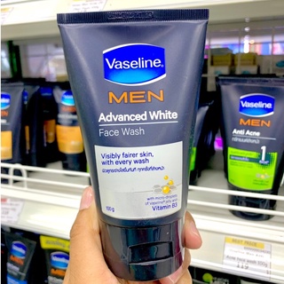 Vaseline Men Advance White Face Wash Vitamin B3 100g. วาสลีน โฟมล้างหน้า โฟมล้างหน้าผู้ชาย โฟมล้างหน้าวาสลีน