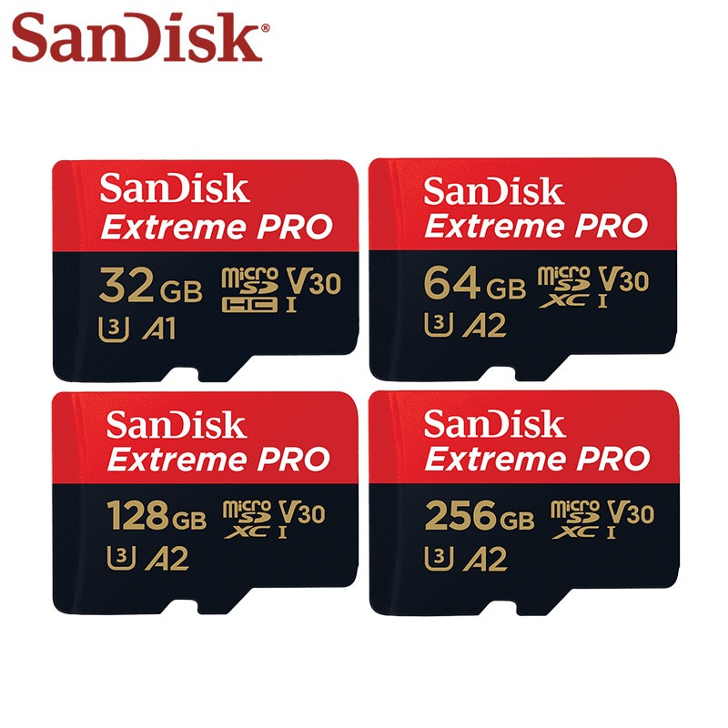 Extreme Pro Micro SD Card 128GB 256GB 64GB U3 A2 SDXC V30 32GB A1 SDHC Transflash TF Card