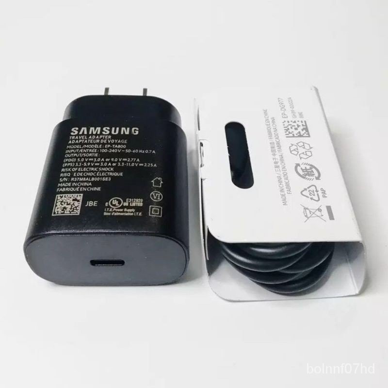 Samsung หัวชาร์จ 25W สายชาร์จ Samsung 25W TypeC to TypeCสำหรับ S8,S9,S10,S10note10,note 10+,A70, A80, A71, A50 Ycia