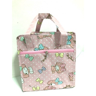 MY MELODY P กระเป๋าเก็บอุณหภูมิ มีช่องซิปด้านหน้า ผ้าร่มกันน้ำ ลาย MY MELODY P ขนาด 23x14x25 CM งานสวย  BY 8118 SHOP