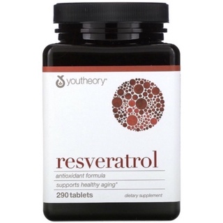 Youtheory, Resveratrol, 290 Tablets บำรุงผิว ต่อต้านริ้วรอย