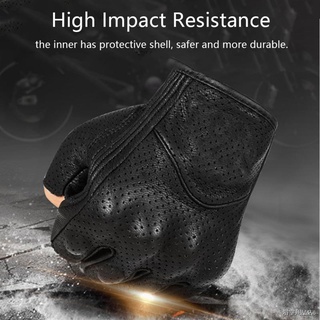 ☸☋☼Motorcycle Gloves Leather Comfortable Breathable Half Finger Gloves Cross Country Race Outdoor Gloves