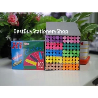 BestBuyStationery ไฮ ชอล์กสี ชอล์กเขียนกระดาน 100แท่ง/กล่อง Hi Chalk 100Stick /Box