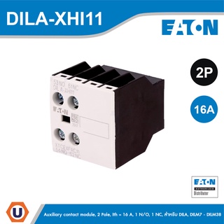 EATON DILA-XHI11 - Auxiliary contact module, 2 Pole, Ith = 16 A, 1 N/O, 1 NC, สำหรับ DILA, DILM7 - DILM38