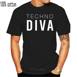 เสื้อยืดผ้าฝ้าย พิมพ์ลาย TECHNO DIVA Slogan สไตล์ฮิปฮอป สําหรับผู้ชาย KCfdfb95MPndfd48Size S-5XL