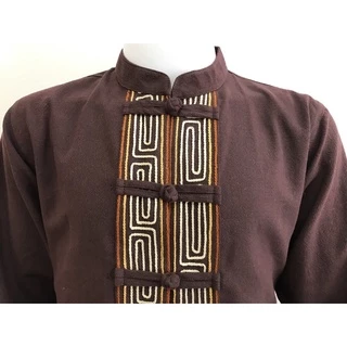 เสื้อผ้าเมือง คอจีน กระดุมจีน เดินเชือก(สี) แขนยาว