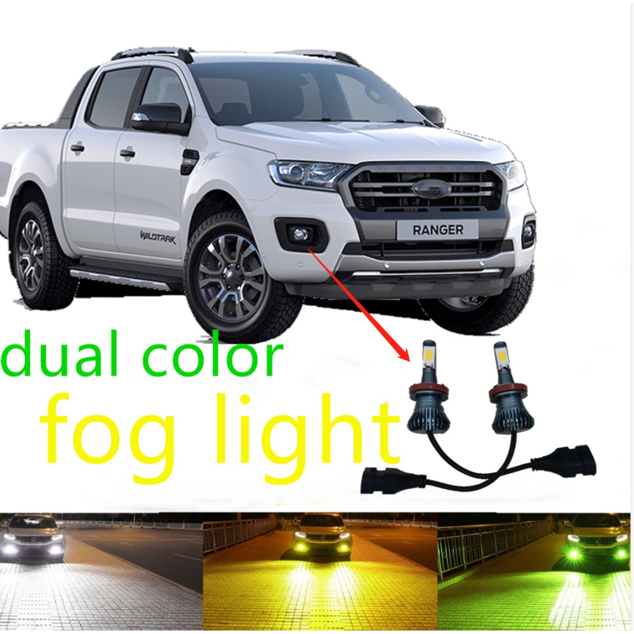 หลอดไฟตัดหมอก LED 6000k สีขาว สําหรับ Ford Ranger 2012-2020 2 ชิ้น