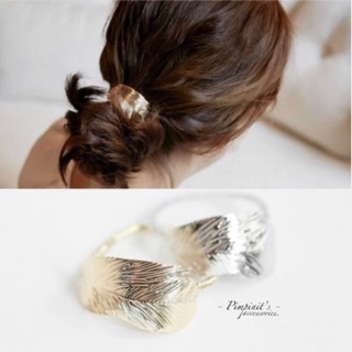 📬 พร้อมส่ง : 🍃🍂 ยางรัดผมลายใบไม้สีเงิน/สีทอง | Sliver/Gold Leaf Hairband.