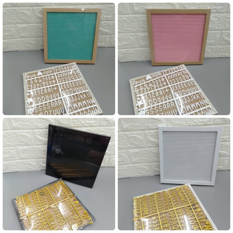 บอร์ดอักษร Letter Board พลาสติก 26*26 ซม แถมอักษรตามรูป
