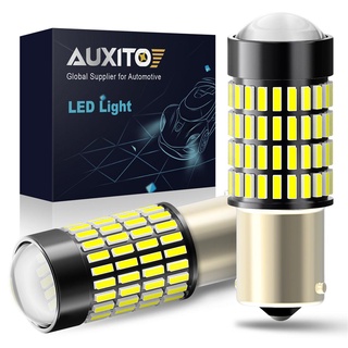 Auxito 1156 7506 1141 1073 1195 ไฟ LED 6W 102SMD 4014 600K 1200LM สีขาวสําหรับติดรถยนต์