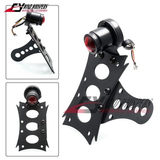 Motorcycle Retro Side Mount Tail lights License Plate Bracket For Harley 883 1200 XL Steed Magna Shadow V-star Darg Star