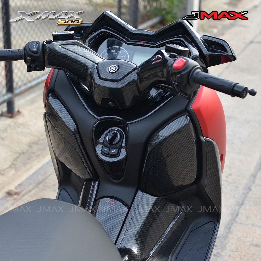 ชุด 4 ชิ้น ฝาปิดช่องเก็บของ L+R แฟริ่งคอนโซล L+R XMAX 300 2017-22 JMAX ตรงรุ่น ลายฟิล์มคาร์บอน 6D - รูปที่ 2