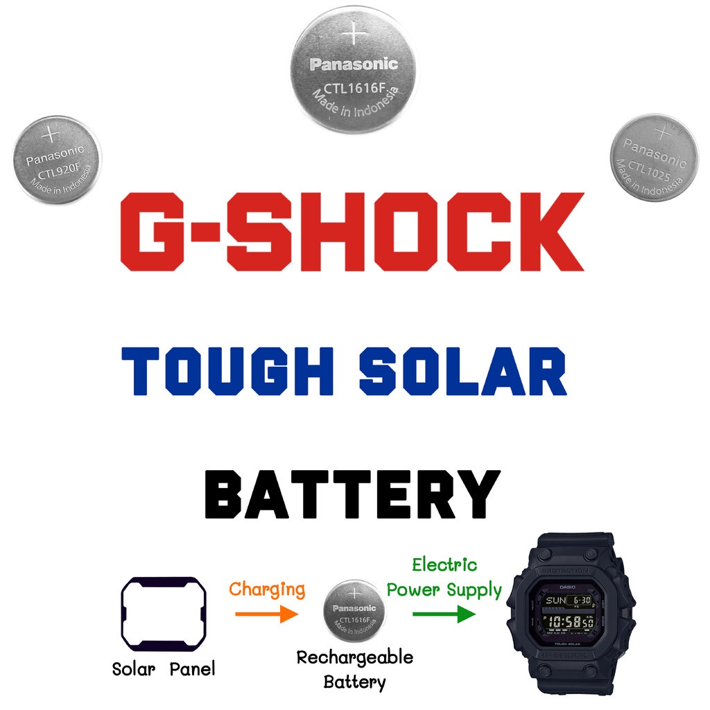 ถ่านนาฬิกา ของแท้ คุณภาพสูง 💯% Tough Solar G-Shock Baby-G CTL920 CTL1616 CTL1025 CTL920F CTL1616F