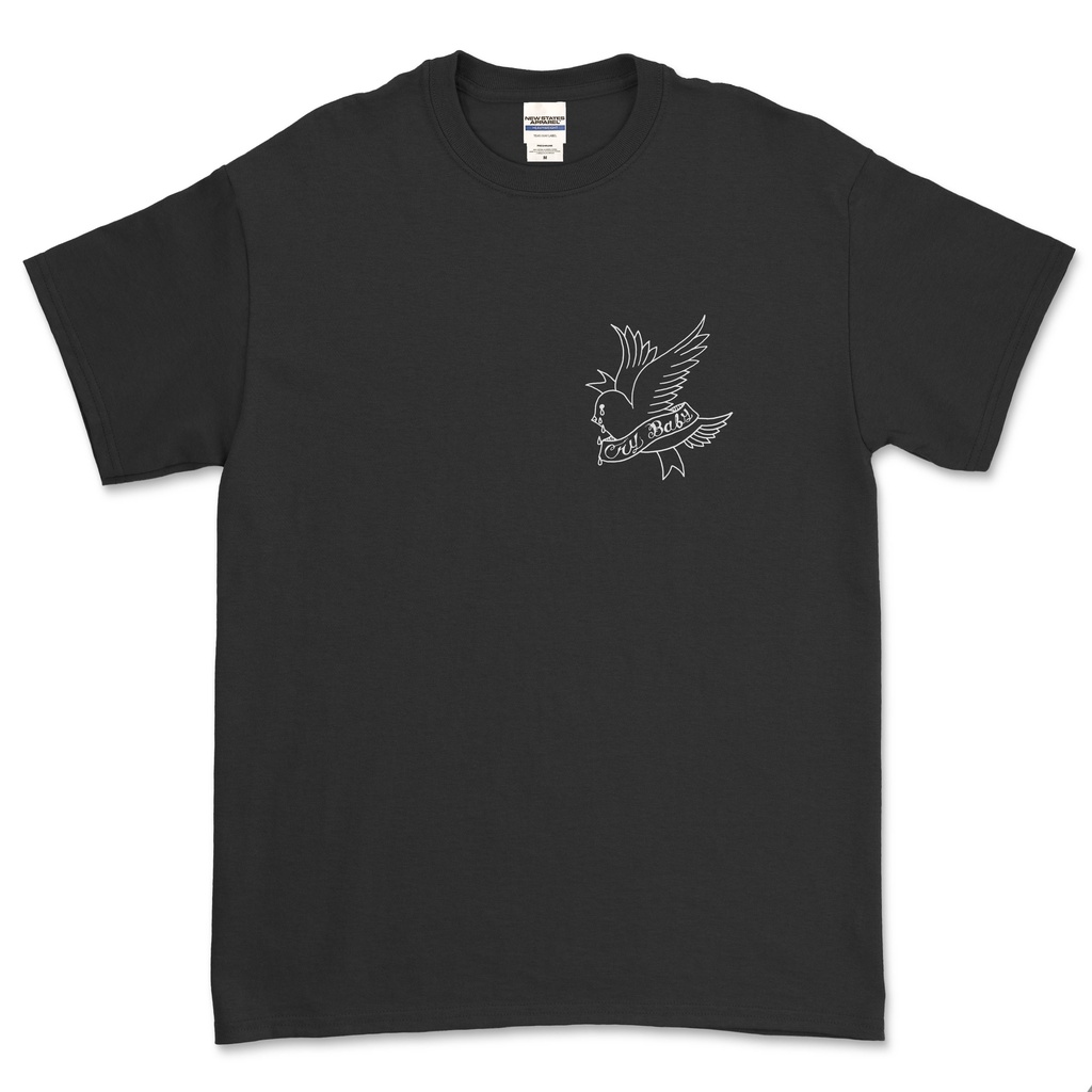 คอลูกเรือเสื้อยืดคอกลมLil PEEP - เสื้อยืดเด็กร้องไห้ผ้าฝ้ายแท้