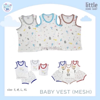 Little home baby เสื้อกล้ามรู ผ้านุ่มนิ่ม เสื้อกล้ามเด็กลายการ์ตูน เสื้อกล้าม กางเกงขาสั้น