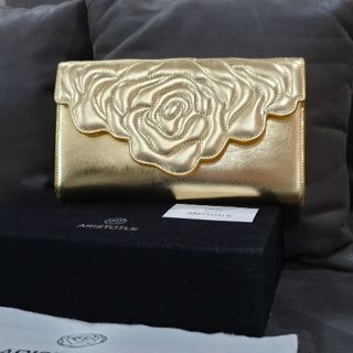 ARISTOTLE Rose Clutch luxury GOLD (new kept unused)