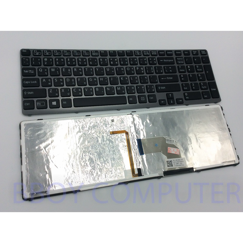SONY Keyboard คีย์บอร์ด SONY VIAO SVE17 SV E17 SVE-17 SVE171C11T SVE171E13M SVE171G11M SVE171G12M ไท