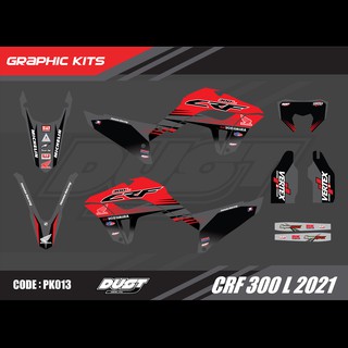 สติ๊กเกอร์วิบาก Honda CRF 300L 2021 ทั้งคัน Graphic kit สติ๊กเกอร์เคลือบเงา สุดคุ้ม