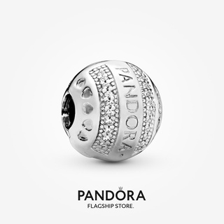 Pandora จี้โลโก้ ทรงกลม สีเงิน diy p526