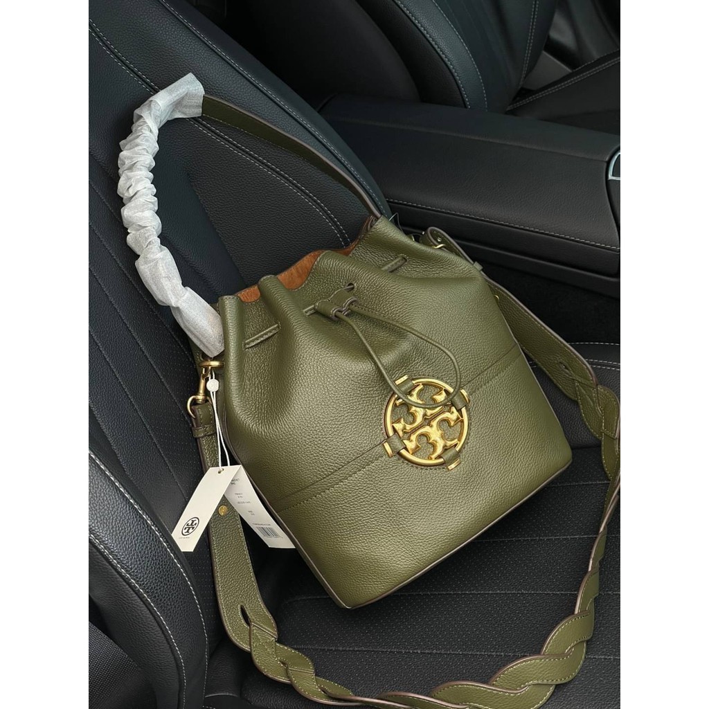 💕 TORY BURCH Miller Leather Bucket Bag