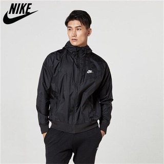 Nike ของแท้ 100% เสื้อแจ็กเก็ต กันลม มีฮู้ด กันน้ํา น้ําหนักเบา ระบายอากาศ สําหรับผู้ชาย