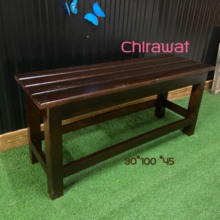 ม้ายาว ขนาด 100*30 สูง 45 cm. สีโอ๊ค เก้าอี้ยาวนั่งรอ เก้าอี้สนาม