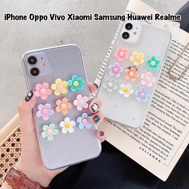Flowery Case Samsung S22 S22plus S22 ultra S21 plus S20 S10 S9 S8 S7 S6 S5 edge M22 M33 A03 A03 A03 