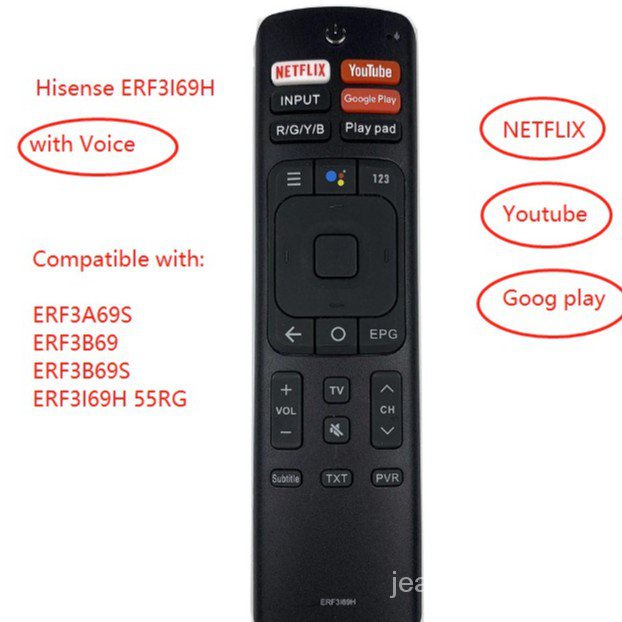 ใหม่สําหรับ Hisense ERF3I69H เสียงรีโมทคอนโทรลสําหรับ Hisense TV ERF3A69S ERF3B69 ERF3B69S ERF3I69H 