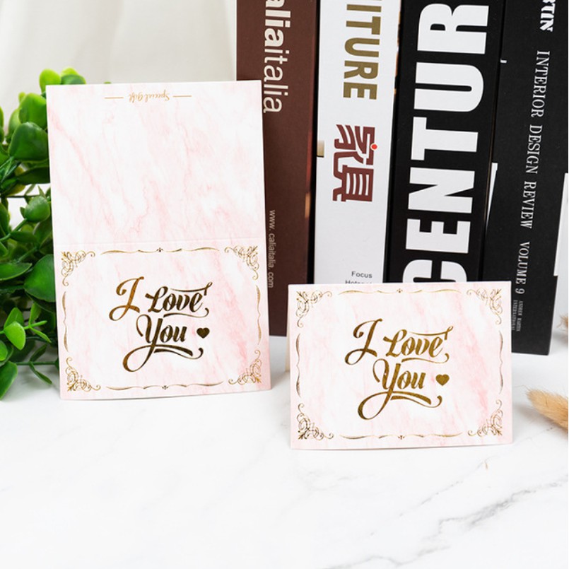 การ์ดอวยพรวันเกิด ลาย Thank You สีบรอนซ์ จํานวน 5 ชิ้น - รูปที่ 4