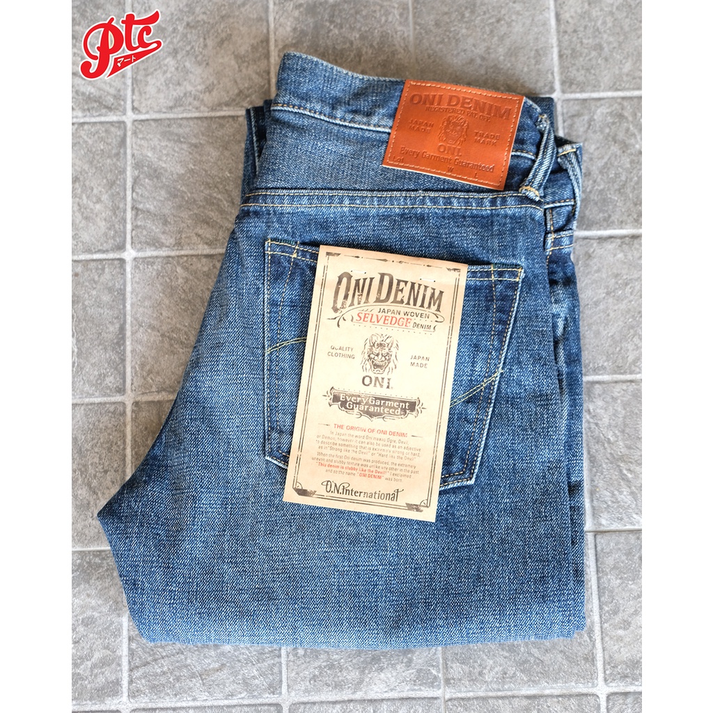 กางเกงยีนส์ ONI DENIM ONI-540-18USED 15oz STYLISH TAPERED ONEWASH