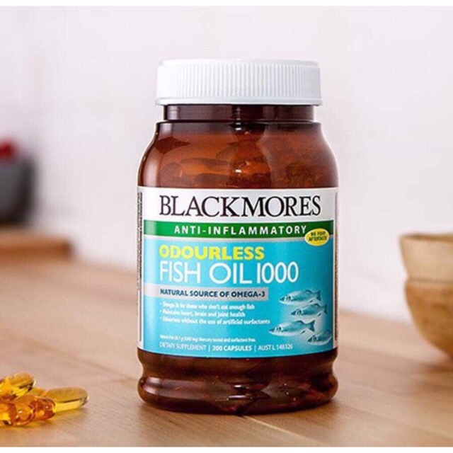 Fish oil Blackmores 200 แคปซูล น้ำมันปลาสูตรพิเศษ ไม่มีกลิ่นคาว