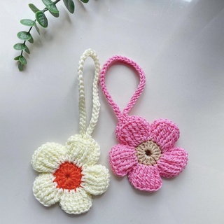 🌺 crochet flower ดอกไม้ถัก งานถักสำหรับตกแต่งห้อยกระเป๋า